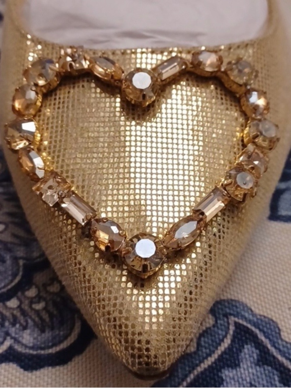 JESSICA SIMPSON ELIKA WOMEN'S SZ 8 FLATS GOLD SHOES - Picture 7 of 7